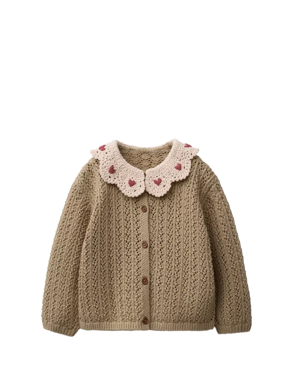 ZARA CROCHET COLLAR KNIT CARDIGAN